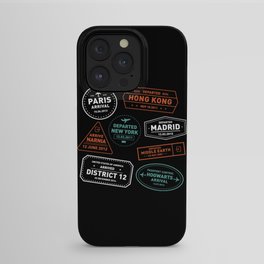 Love To Travel Stamps iPhone Case