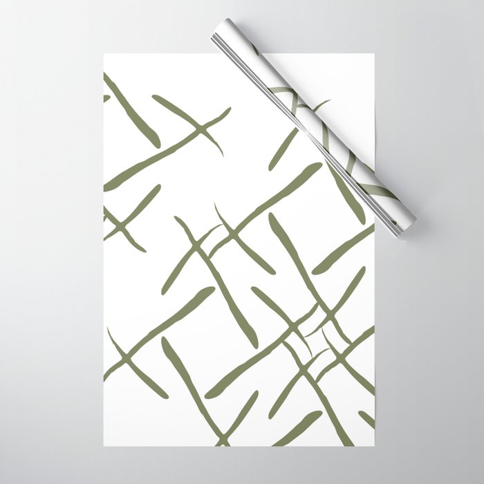 Dark green cross marks Wrapping Paper