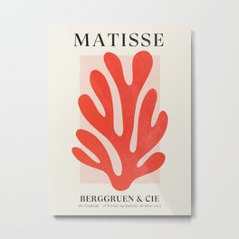 Jazz Leaf: Matisse Edition | Mid Century Series Metal Print