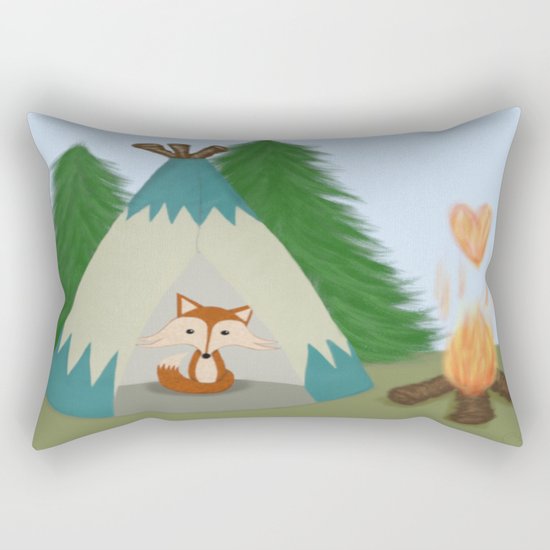 The Lone Fox Rectangular Pillow