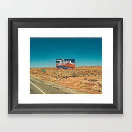 Welcome to Utah Framed Art Print