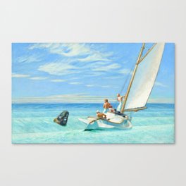 Edward Hopper Ground Swell 1939 Painting | Sailing Boats Sails Canvas Print