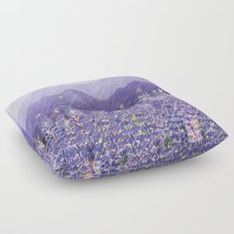 Purple Mountain Rain Floor Pillow