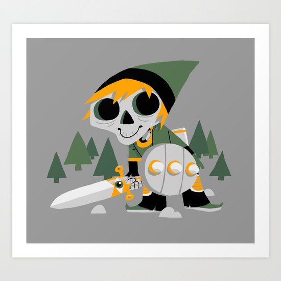 Skull Sword Guy Art Print