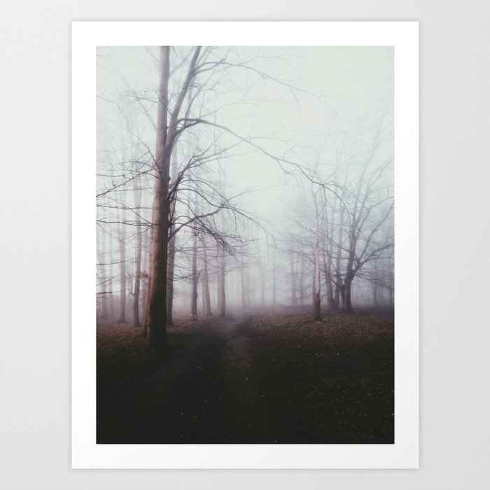 // Foggy path II Art Print