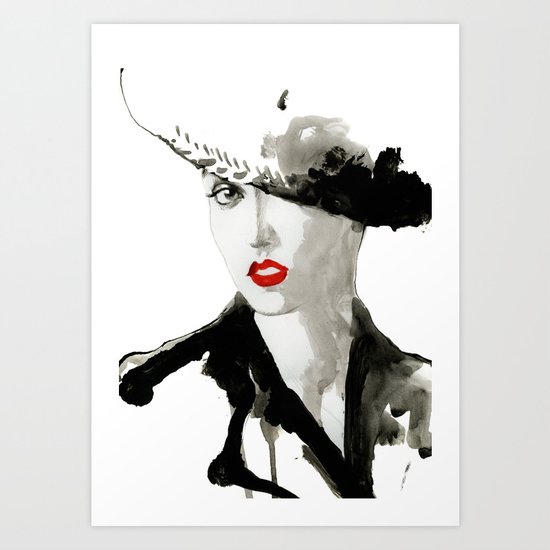 girl jazz 2 Art Print