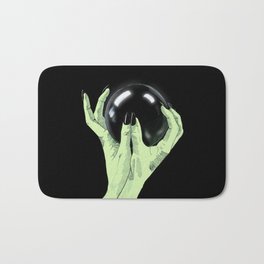 Crystallomancy Bath Mat | Magic, Sphere, Gothic, Hands, Esoteric, Witch, Fortuneteller, Crystalball, Mistery, Drawing 