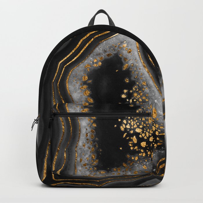 Agate Copper Gold Glam Night #1 #gem #decor #art #society6 Backpack