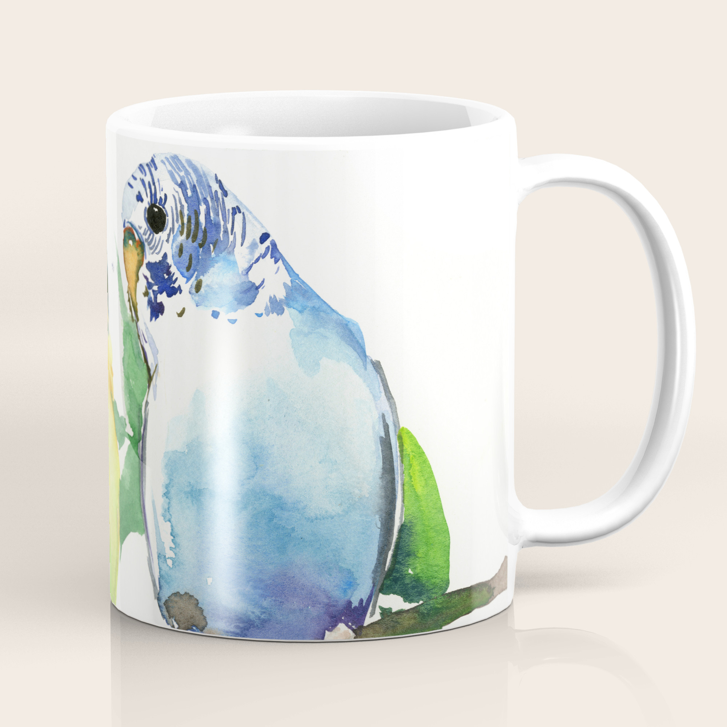 Budgies Animal Art Love Two Birds Bird Artwork Bird Pet Coffee Mug By Sureart Society6
