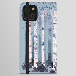 The Birches (in Blue) iPhone Wallet Case