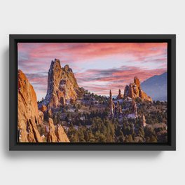 Colorado ~ Garden of the Gods sunset Framed Canvas