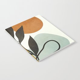Soft Abstract Small Leaf Notebook