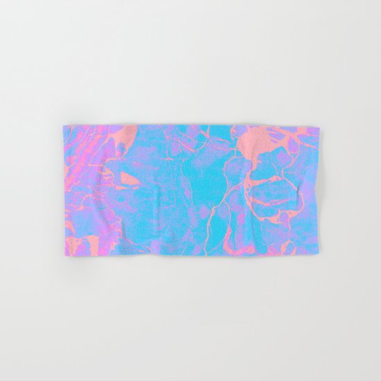 Pink and Blue Marble Hand & Bath Towel