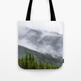 Jasper National Park Fog | Landscape Photography Tote Bag