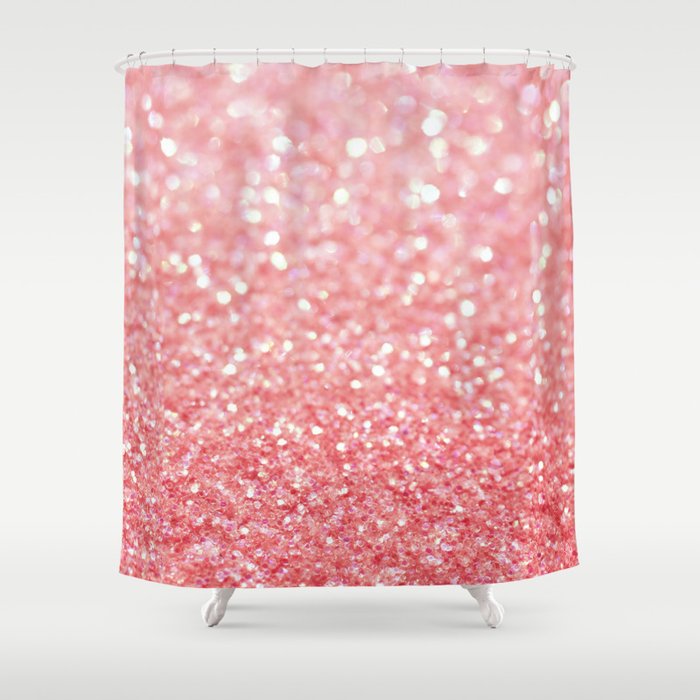 Coral Pink Shower Curtain by ingz 
