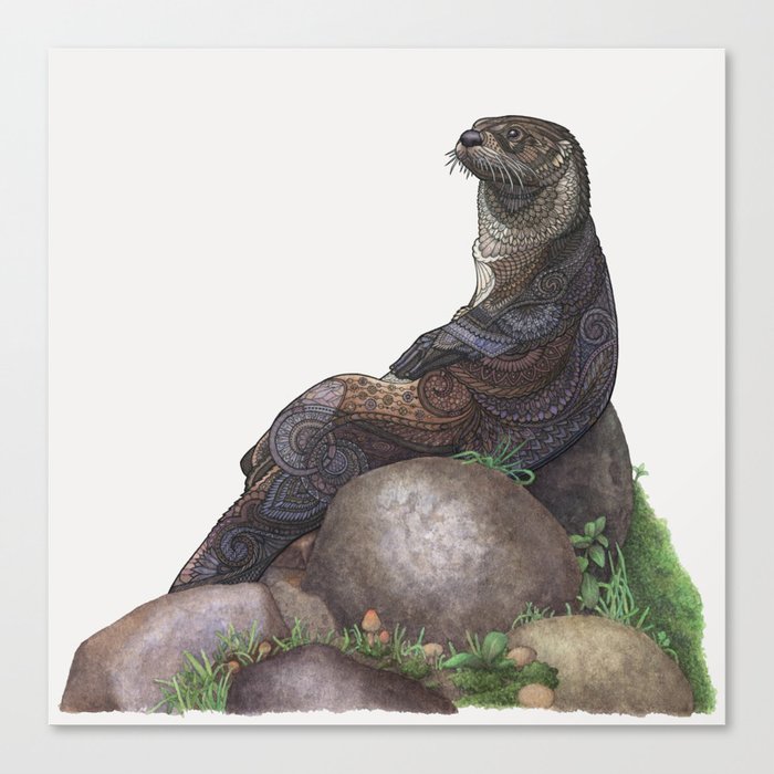The Majestic Otter Canvas Print