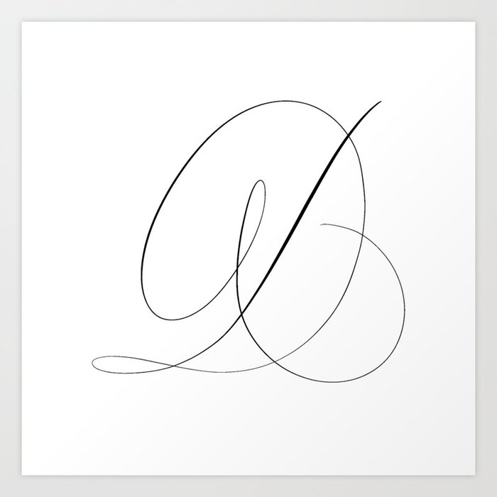 letter d in calligraphy