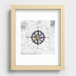 Ice Compass Recessed Framed Print