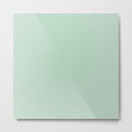 MISTY JADE pastel solid color Metal Print | Pale, Green, Powder, Aqua, Simple, Trendy, Solid, Color, Soft, Pattern 