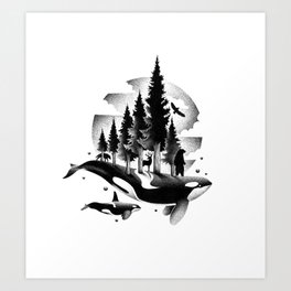 GREETINGS FROM THE PACIFIC NORTHWEST Art Print