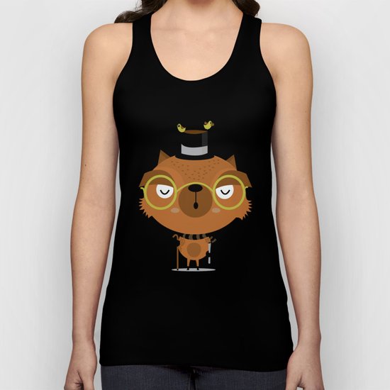 Cat with hat Unisex Tank Top