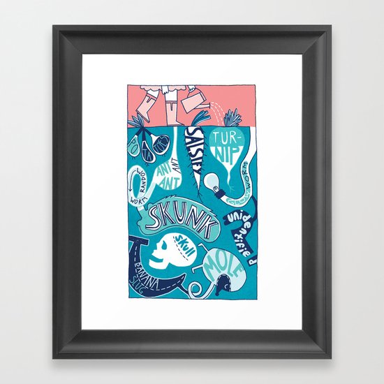 Garden Underground Framed Art Print