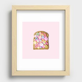 Pink Sugar Toast Recessed Framed Print