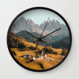 Villnoss, Italy Travel Artwork Wall Clock