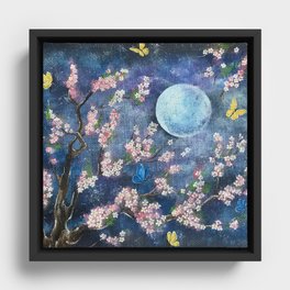 Spring moon Framed Canvas
