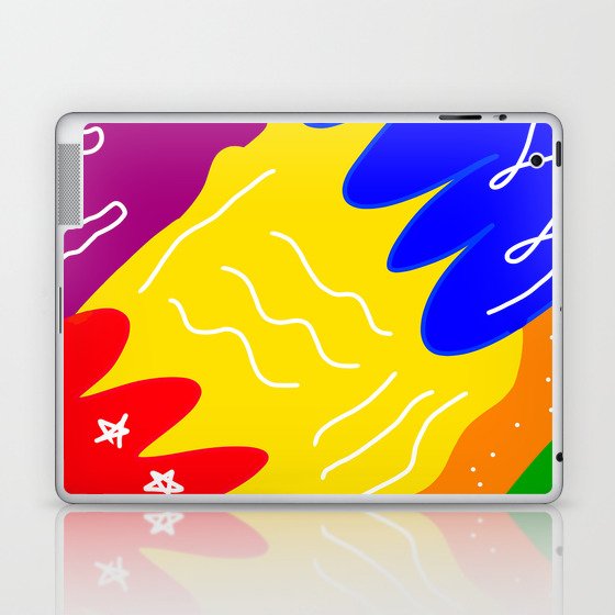 colorful lines shapes pattern design Laptop & iPad Skin