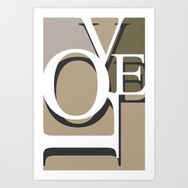 Love Typography  Art Print