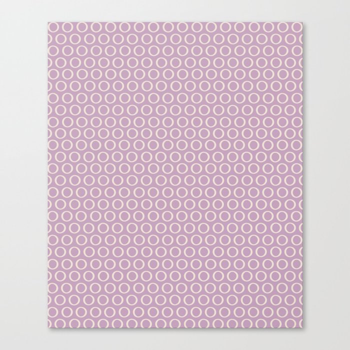 Inky Dots Minimalist Pattern in Light Lilac Lavender Purple Canvas Print