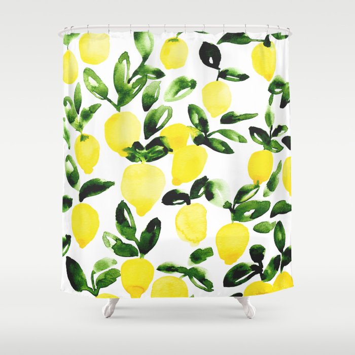 Summer Lemons Shower Curtain