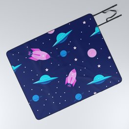Mysterious Space And Space Objects Pattern Picnic Blanket