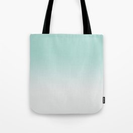 Ombre Duchess Teal and White Smoke Tote Bag