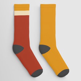 Spring 2 tones Orange & Red Socks