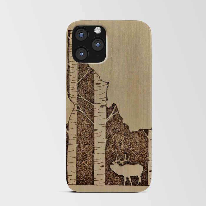 Idaho Elk in Aspen iPhone Card Case