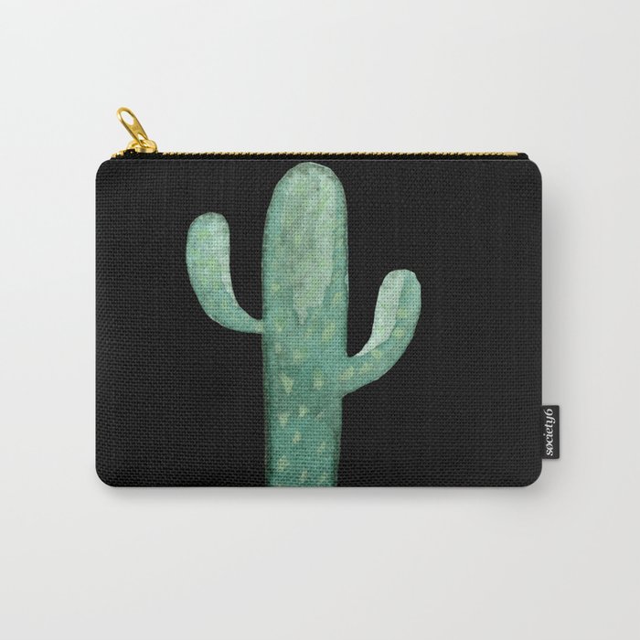 Arizona Night Cactus Mint Green Carry-All Pouch