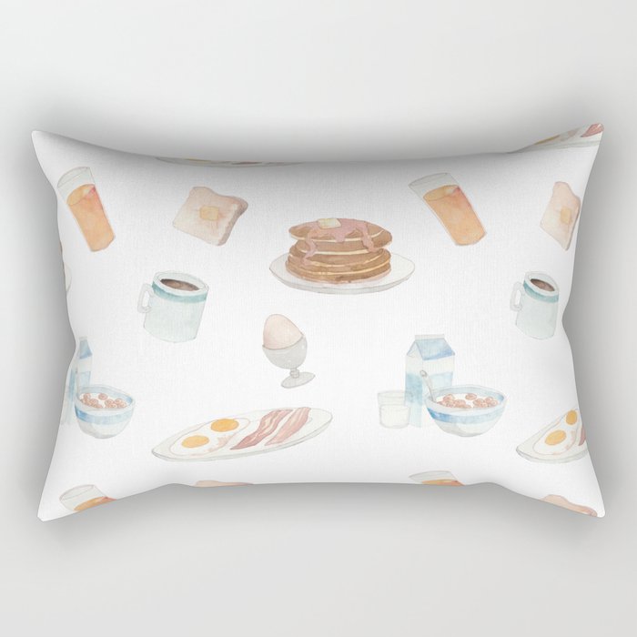 Breakfast Print Rectangular Pillow