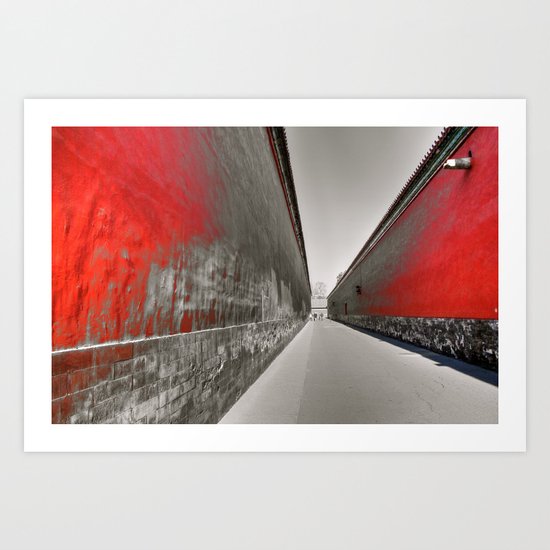 walkway inside of the Forbidden City Art Print
