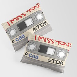 Vintage Audio Tape - TDK - I Miss You! Pillow Sham
