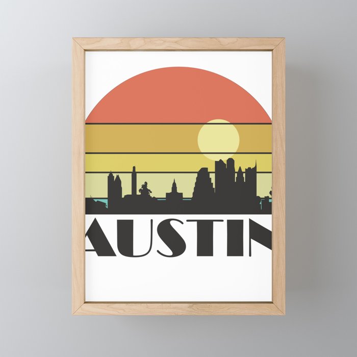 Austin Sunset Framed Mini Art Print