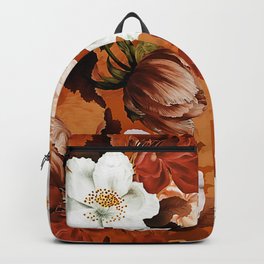 Vintage & Shabby Chic -Vintage Botanical Garden Backpack | Pattern, Painting, Watercolor, Garden, Botanical, Rose, Vintage, Blossom, Night, Antique 