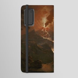 Eruption of Vesuvius with Destruction of a Roman City - Sebastian Pether 1824 Android Wallet Case
