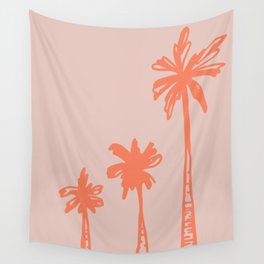 Minimal California Palm Trees  Wall Tapestry