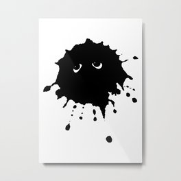 Ink Splatter is Watching You Metal Print | Funny, Black and White 