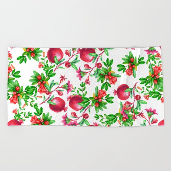 Pomegranate Beach Towel