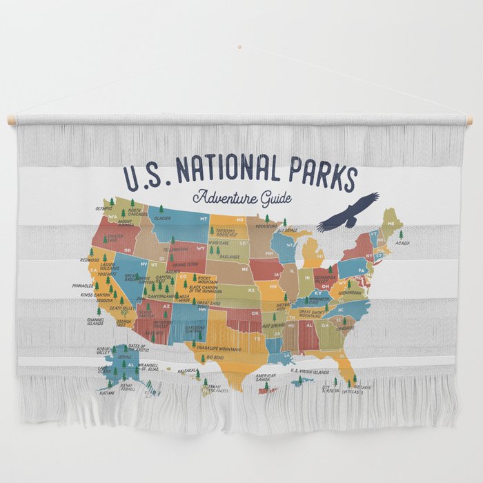 National Parks Adventure Guide Wall Hanging