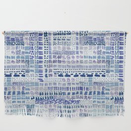 blue lavender ink marks hand-drawn collection Wall Hanging