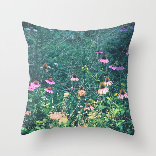 Flowers of the Field Throw Pillow